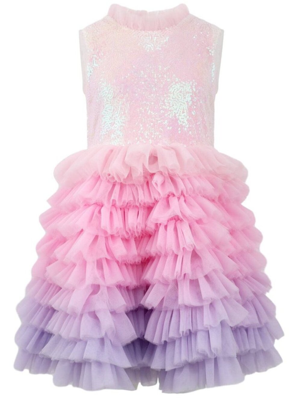 LOLA & THE BOYS NWT 2T Dreamy Ombre Tulle Dress Pink